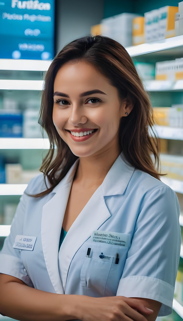 pharmacy counter shelves